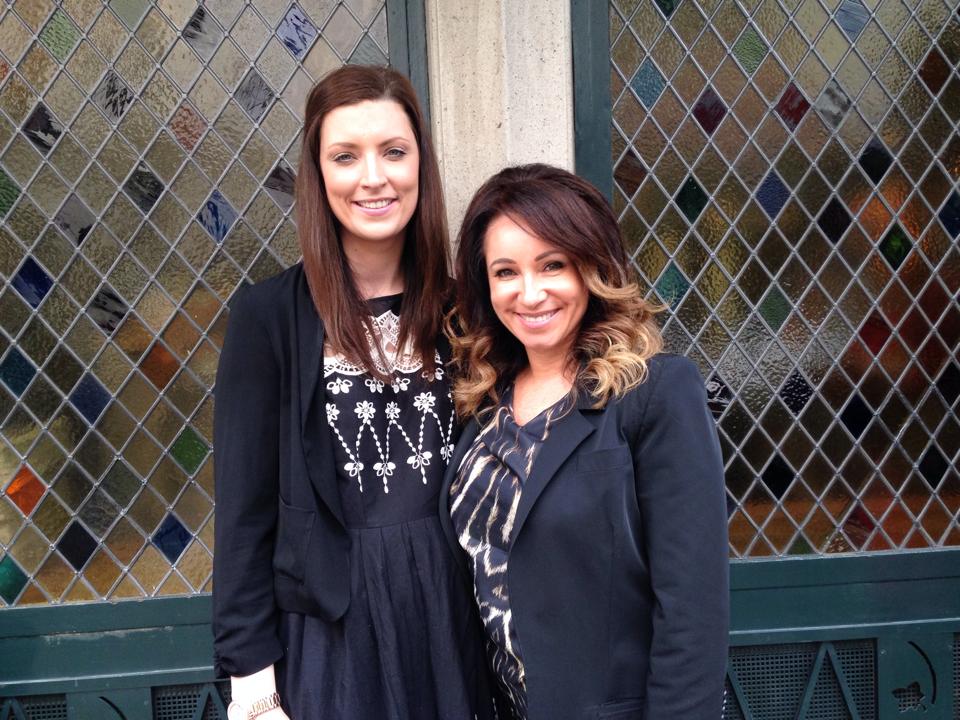 Clare Owen, Lostbox, meets Ann Summers CEO, Jacqueline Gold, at The Ivy in London, 2014.