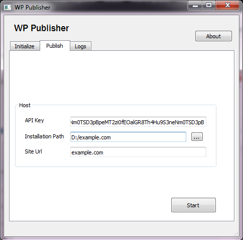 A screenshot of our bespoke software, WP Publisher