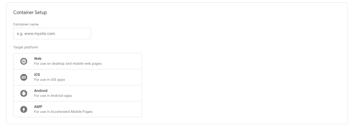 Google Tag Manager Container Setup