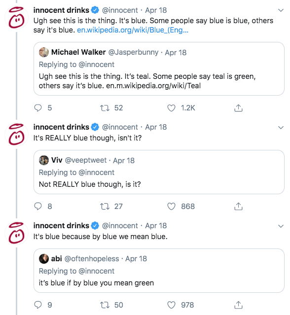 Innocent Drinks - Bolt From The Blue Social Media Campaign Comments