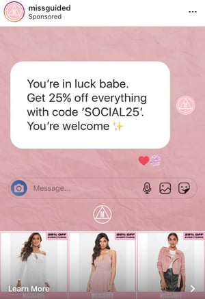 Missguided Facebook Remarketing