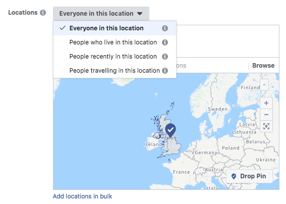 Facebook Ads Location