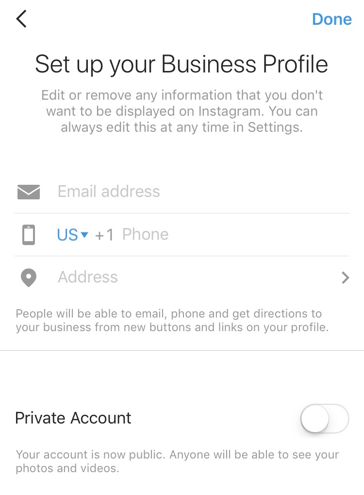 Instagram Business Profile Final Step