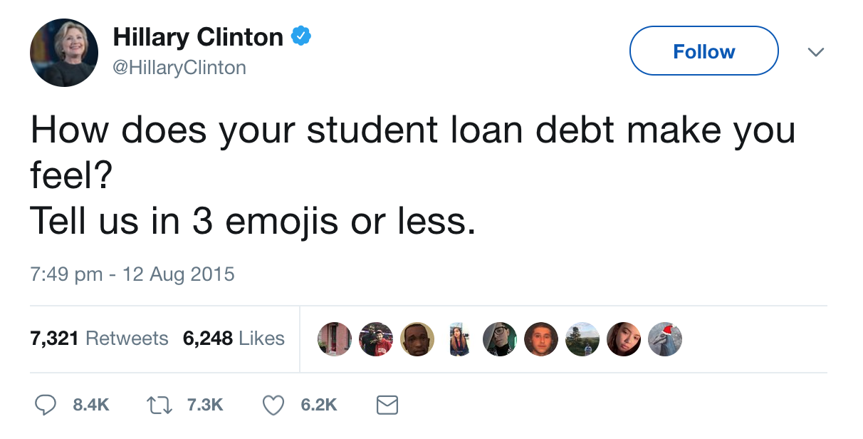 Hillary Clinton Emoji Tweet