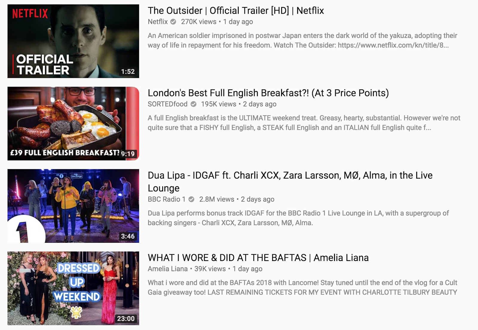 YouTube Thumbnails Example