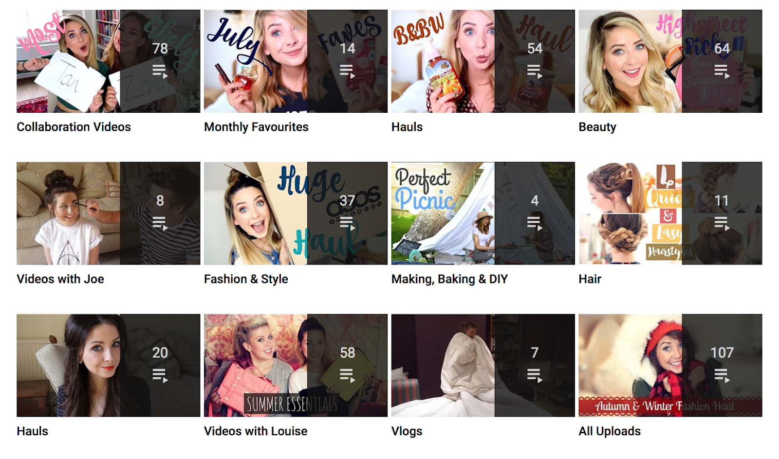 YouTube Playlists Example