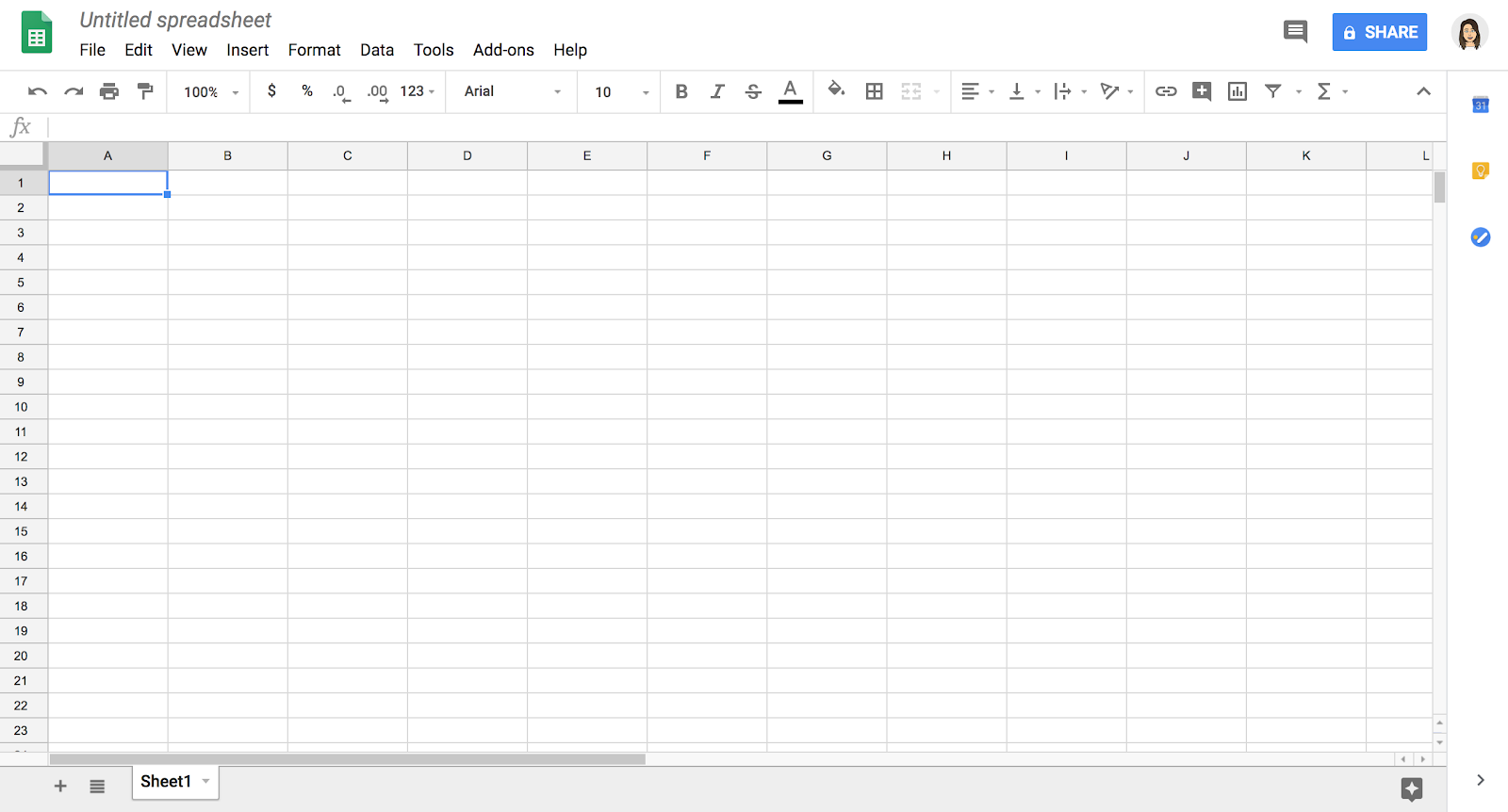 google sheets