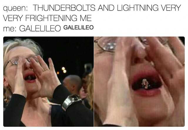 Example of a 'Meryl Streep Singing' meme