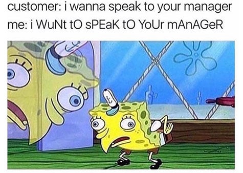 Example of a 'Mocking Spongebob' meme