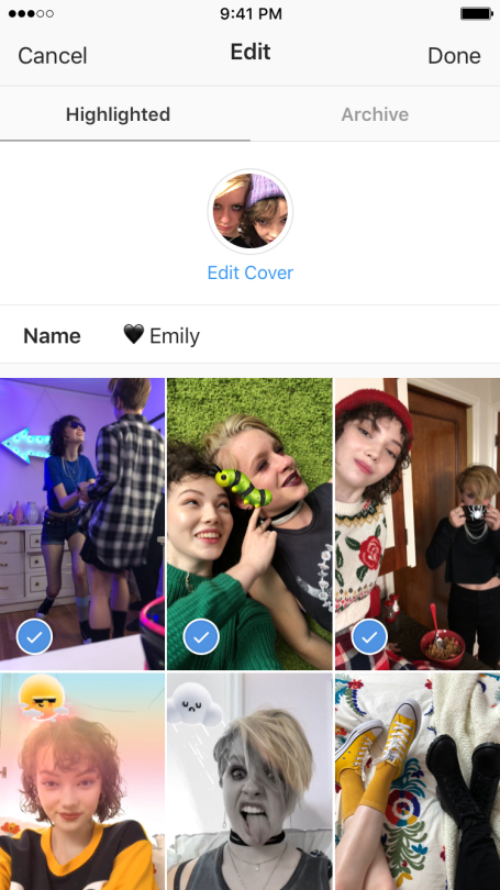 Instragram highlight