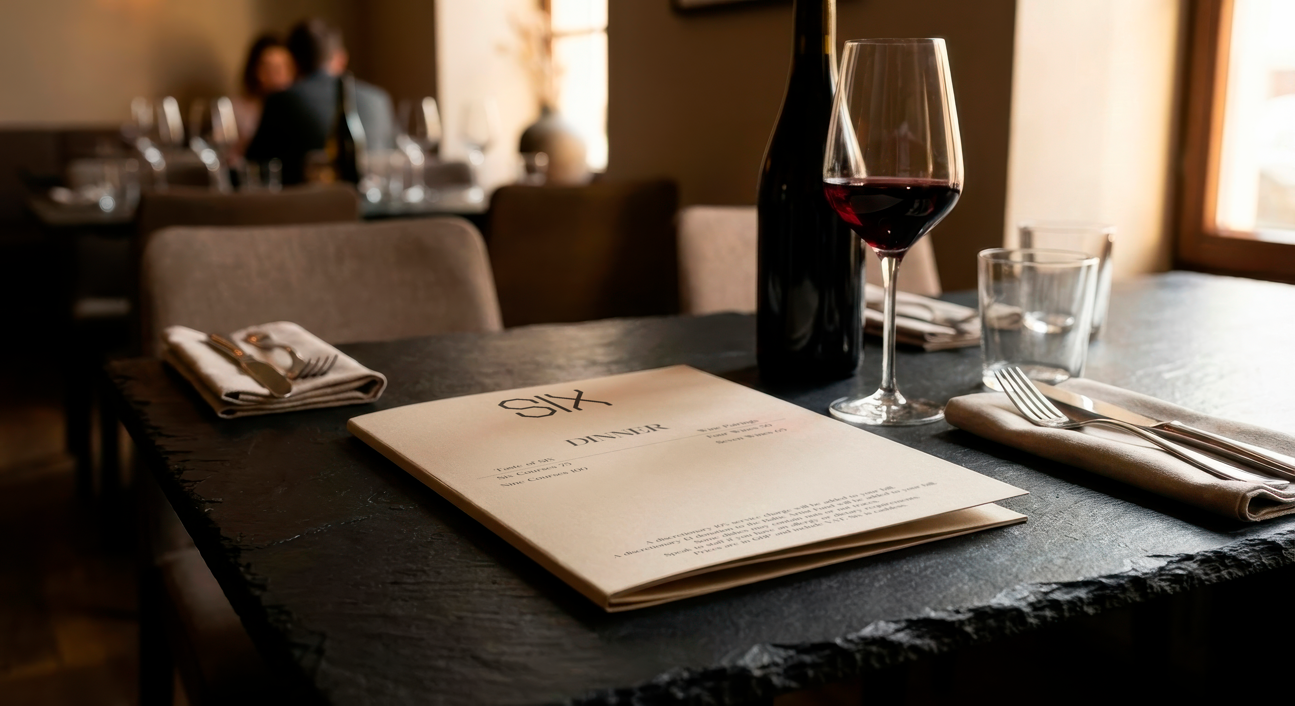 six menu mock up